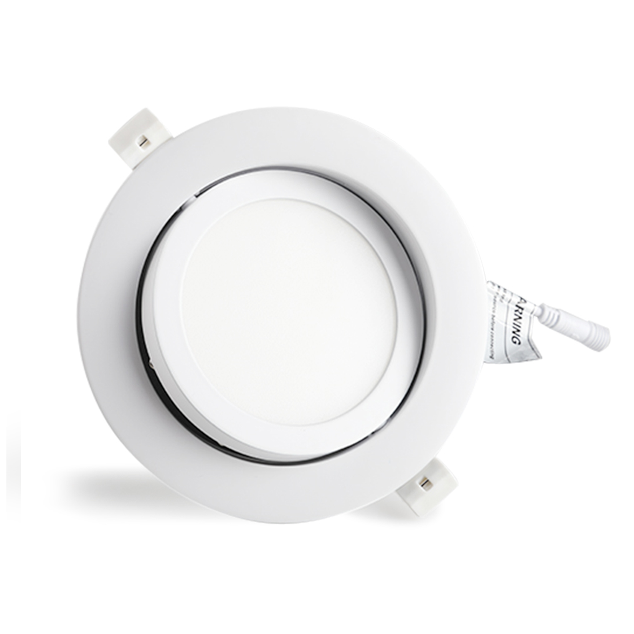 Luminaire encastré mince de 4 pouces x 9 watts blanc avec cadran ajustable